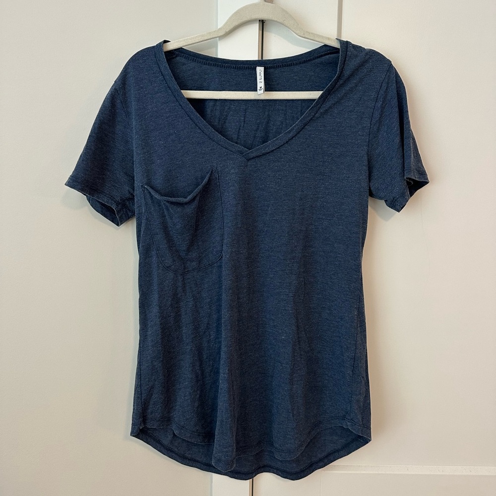 Z Supply Navy V-Neck Pocket Tee